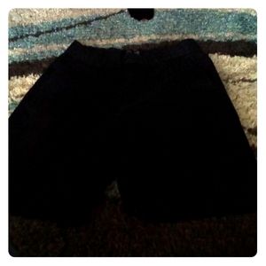 Selling black school shorts.